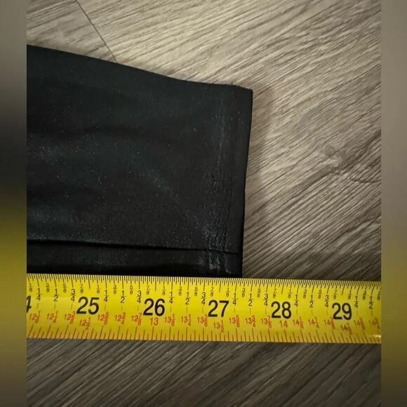 Spanx Faux Leather Leggings High Waisted Smoothing Sleek Black Size Small - Picture 6 of 7